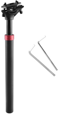 TRIWONDER Cykelsadelstolpe 25,4/27,2/28,6/30,4/30,8/31,6 mm, aluminium sadelstång 350 mm längd för MTB BMX E-cykel vägcykel trekkingcykel (04 svart, 27,2 x 350 mm)