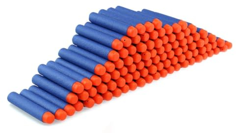 100 Pfeile für Nerf Elite Elite Blasters 7,2cm für Refill Spielzeugpistole Bullets Refill Darts Foam Geeignet für Nerf N-Strike Nachfüllpack für Kinder Draußen und Familie Munition Blau