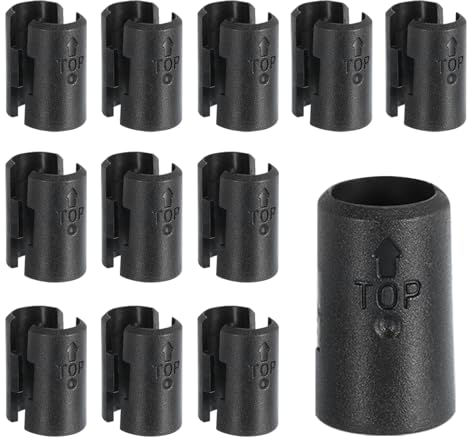 QUARKZMAN Attaches de tablette en fil, 24 pièces de 1/2 pouce (13 mm), clips de verrouillage en plastique pour système de tablettes en fil (12 paires)