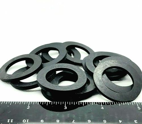 1 ID Rubber Flat Washers 1 1/2 OD x 1/8 Thick EPDM Gasket Spacers for Plumbing, HVAC, Electric Motors, Compressors, Vibration Damper Seal (12)