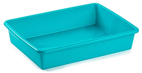 Acan Tradineur - Pack de 3 bandejas frigoríficas de Almacenamiento, plástico, Reutilizables, Servir Comida, Aperitivos, Fabricado en España - 3 litros - 30,5 x 23 x 6,5 cm – Color Surtido