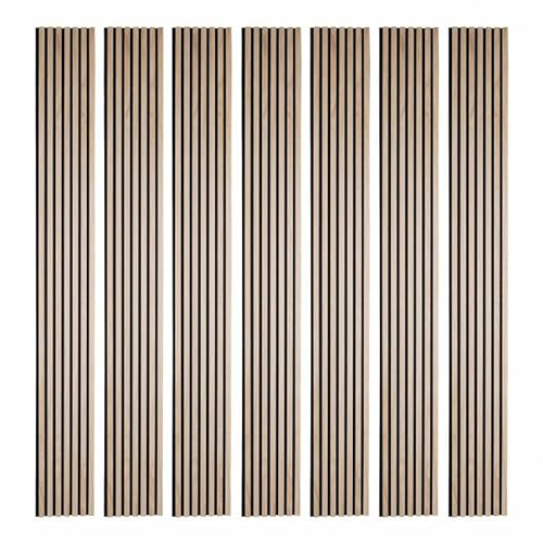 Lot de 2 Panneaux tasseaux bois 250 x 30 x 2 cm - décor chêne clair fond noir - 1,5m²