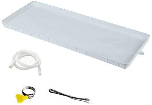 DJJYCTNM Air Conditioner Drip Pan, General Plastic AC Drip Cushion Water Collecting Drainage Pan with Drain Fitting Kit, for Window AC and Mini Split Units Heat Pump Systems ( Color : 81.5*33cm/32*13i