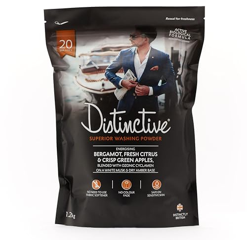 Distinctive/Powder Laundry Detergent/Bio Washing Powder/Masculine Energising Fragrance/Eco Laundry Detergent (Pack of 1)