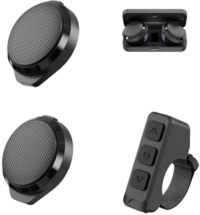 TABKSOLA Interfono Moto Bluetooth,Installati all'interno del Casco,con Telecomando Wireless, Senza Rumore del Vento,Lunga Durata Della Batteria,Ideale per Motociclismo,Sci e Ciclismo.