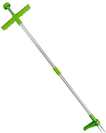Couper les mauvaises herbes avec poignée, taille pissenlit en aluminium avec griffes en acier, r les mauvaises herbes dans les pieds, élimine les mauvaises herbes sans se pencher, outil pour