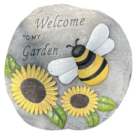 Kisangel Dalles De Terrasse Pour Jardin Motif Tournesol Et Abeille Dalles Décoratives De Jardin Pour Allée De Japonais