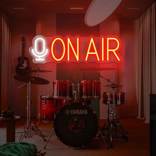 On Air LED Neonschild Podcast Studio Streaming Coole LED | Schilder Spielzimmer Wandkunst Dekor Szenen Dekor, Akustik Musik Club Studio