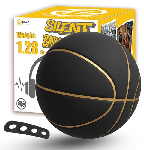 Ealacritas Größe 7 (74,9 cm) Grooves Indoor Silent Basketball, echtes Basketballgewicht, nicht komprimierter Versand, professioneller PU-Schaum, ideal für leises Üben im Innenbereich, Dribble
