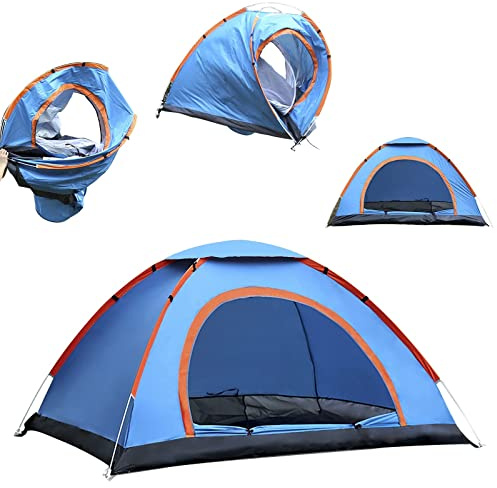 Pop Up Tent, 2 Man Tent Waterproof, Anti-UV Camping Tent, Automatic 2 Person Ultralight for Beach, Hiking, Fishing