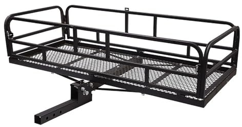 Klappbarer Gepäckkorb für Anhängerkupplung, robuste Kapazität von 227 kg für SUV und Pickup-Trucks, perfekt für zusätzlichen Stauraum auf Autofahrten