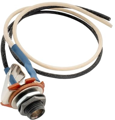 Musiclily Pro Pre-wired Mono Output Jack Socket 1/4 inch 6.35mm for Electric Guitar Bass, Black