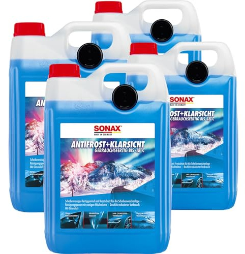 BandelOne enthält 4x5L Sonax Scheibenfrostschutz Scheibenreiniger Citrus Fertigmix Bis 18 °c