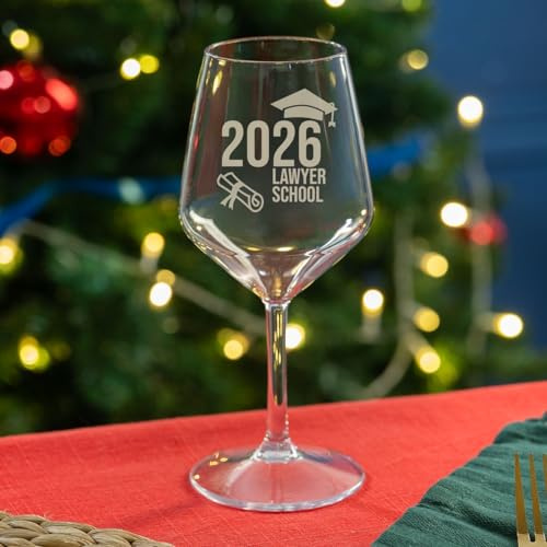 Wanapix | Bicchiere in plastica personalizzato | Calice da vino inciso | 40 cl | Tritan | Laurea