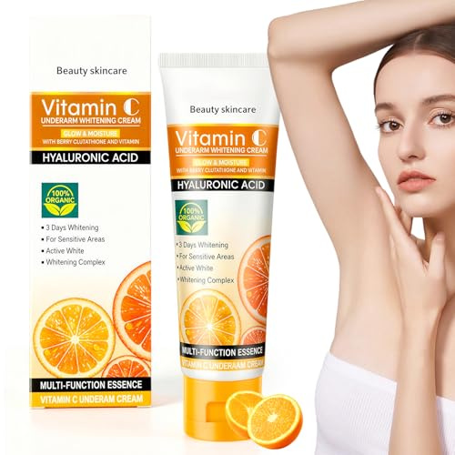 Crema blanqueadora para las axilas, crema blanqueadora con vitamina C, crema blanqueadora para la piel, loción corporal blanqueadora para cuello, rodilla, codo y muslo