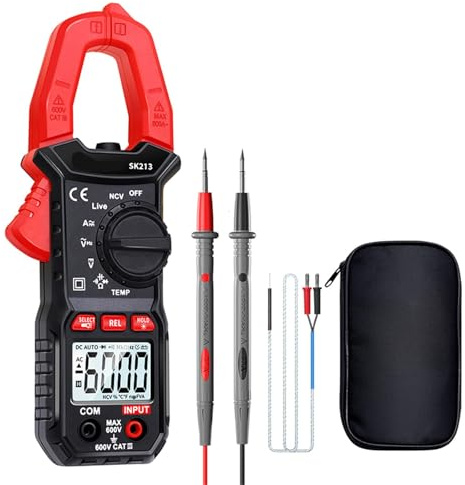 Poystng 1 Set SK213 Multimetro Digitale Pinza amperometrica Intelligente Apertura della ganascia da 25 mm per elettricisti e Ingegneri Senza Pinza amperometrica per Batteria