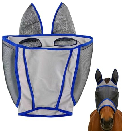 Máscara Antimoscas para Caballos Cubierta de Malla Fina