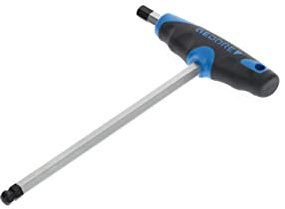GEDORE Winkelschraubendreher für Innensechskant-Schrauben, 2K-T-Griff und Kugelkopf, SW 10 mm, Länge 238 mm, DT 2142 10