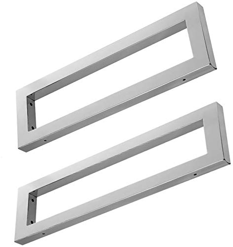 Wandkonsole EWH011-500 edel verchromt | Maße: 500x150x30 mm | Unterbau für Waschtischplatte | Liefermenge: 2 Stück