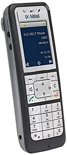 Mitel 612d - Teléfono (Teléfono DECT, Terminal inalámbrico, 200 entradas, Negro, Plata)