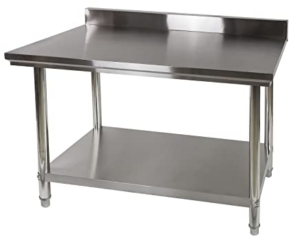 Edelstahl Arbeitstisch Tisch 120x60 cm hygienisch für Gastronomie Großküche Küche