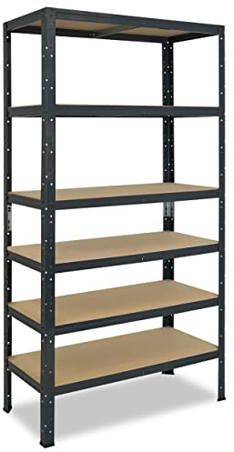 shelfplaza® 200x70x40cm HOME Schwerlastregal anthrazit/Metallregal mit 6 Böden/Kellerregal Metall, Garagenregal, Werkstattregal oder Regal Lagerregal/Steckregal Metall mit 145kg Tragkraft