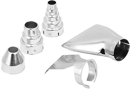 5 Pack Stainless Steel Heat Gun Nozzles for Heat Shrinking Soldering DIY Crafting Compatible with Air Mini Tools for Home Repair & Hobby Projects