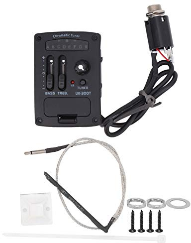 2-Band EQ Pickup Ukulele Equalizer Tuner System mit Color Led Tuner Gitarren Vorverstärker Verstärker Ukulele Preamp Abholung