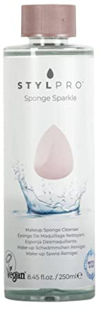 STYLPRO Éponge de Maquillage et Nettoyant (250 ml) - Liquide de Nettoyage Pour Éponges, Élimine le Maquillage Gras et les Taches, Sans Alcool