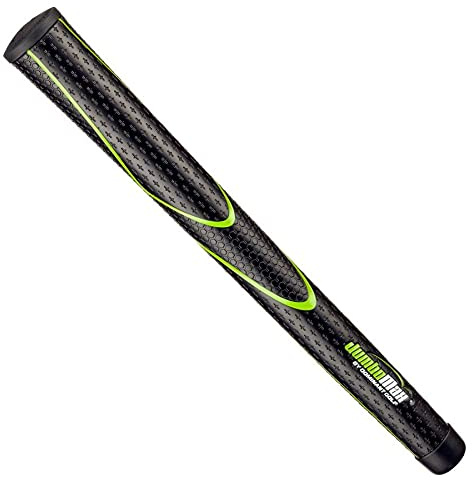 JumboMax Set of 1 Tour Series Golf Grips - Black with Lime Green Trim Standard Jumbo (+1/8)