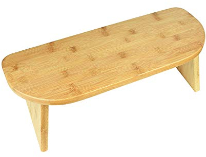 JYCCH Kniende Meditationsbank mit faltbaren Beinen und Kissen – Perfekter kniender Hocker, ergonomische Bambus-Yoga-Bank für ausgedehntes Üben – inklusive Tragetasche