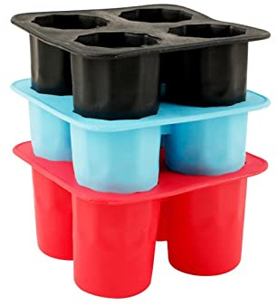 Ice Cube Tray Ice Cup Cube Tray Mold Makes Shot Glasses Ice Mould Ice Cube Tray Summer Drinking Tool 3Pcs A