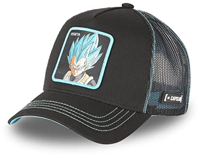 Capslab Vegeta Dragon Ball Z Nero Turchese Berretto da Camionista