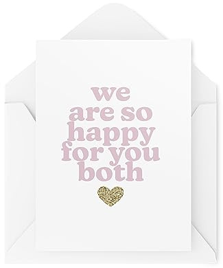 Tongue in Peach CBH1807 Hochzeitskarten für Ehemann und Ehefrau – We Are So Happy For You Both – Best Friend Hochzeitskarte – Glückwunschkarten – CBH1807