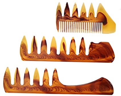 minkissy 3 Uds Peine De Peinado Para Hombres Peine Desenredante Accesorios De Peluquería De Pelo Para Hombres De Peluquero Tenedor Cepillo De Pelo Para