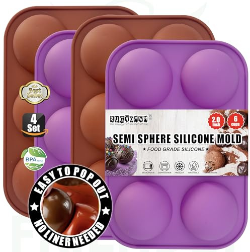 RUGVOMWM Stampo per torta in silicone, stampo per torta rotondo piccolo a 6 maglie - 2 confezioni..