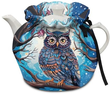 ZUXONGSY Teewärmer mit Eulenmotiv, isolierter Wasserkocher, Küche, Staubschutz, dekorativer Teewärmer für Teekanne für Partygeschenke, Teetassenwärmer, gemütliches Küchenzubehör