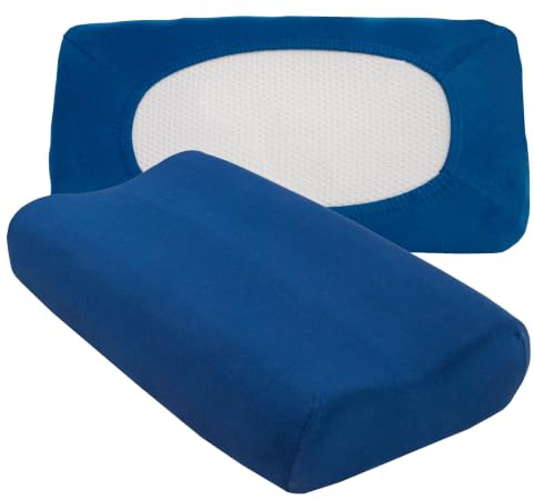 Traumschloss Flex-Kissenbezug für Kopfkissen Nackenstützkissen 95% Baumwolle und 5% Elasthan - 30x50cm 30x60cm 30x70cm 40x50cm 40x60cm 40x70cm | Edel-Jersey, mit Reißverschluss, Seitenschläferkissen