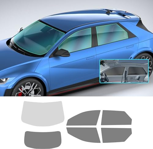 FDAIUN Scheibentönungsfolie Auto für Hyundai IONIQ (Eni Krypton) 5 2022-2024 8%/20%/35% VLT PVC Vorgestanzt Autoscheiben Tönungsfolie Auto Tönung Glas Verdunkelung Aufkleber Sommer UV-Schutz zubehör