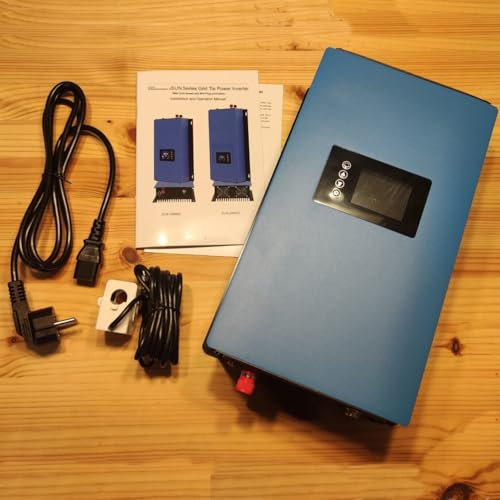 2000W Solar Netzgekoppelter Wechselrichter 45‑90V auf 220V/230VAC MPPT Grid Tie Photovoltaik Inverter Reiner Sinus Power Limiter mit EU Stecker für PV-Module