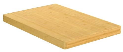 Brokky Tagliere 60x40x4 cm in bambù,Tagliere da Cucina in Legno,per Piano Lavoro Cucina,per Pane,Pizza,Aperitivo,e Altro,Bambu,Accessori Cucina con Scanalatura del Succo