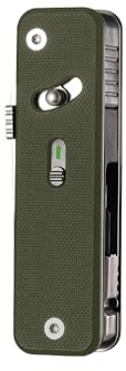 ROXON S503G 9 in 1 Mini Multi Tool EDC Pocket Knife Multitool with G10 Handle,Scissors,Screwdriver,Threader,Awl, Flat Screwdriver,Ruler,Tweezers for Outdoors Fishing Camping,Gifts for Men (Green)