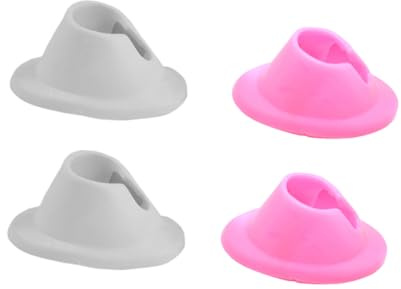 VALICLUD Supports pour Flacons de Vernis à Ongles 4 Pièces Petit Format Rose et Blanc Porte-vernis Accessoires pour Manucure Maison et Salon de Nail Art