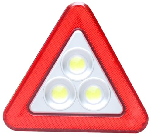 PENIKOKO Triángulo de Seguridad LED con Luz de Emergencia Reflectante para Coche Señal Vial Portátil Resistente y Visible para Carretera Advertencia Eficaz Situaciones Imprevistas