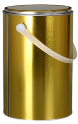 Colcolo Empty Paint Can with Lid Iron Portable Rustproof Metal Paint Cans Paints Container for Solvents DIY Projects Adhesives, 5L