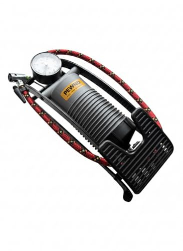 PEWNO - Reifenreparaturset - Autoreifen Reparaturset, Pannenset Auto - mit Reifendichtmittel, Fußpumpe, Warnweste, Nitrilhandschuhe, 2 Service-Muttern, Ventilextraktor, Ersatzventil, Transporttasche