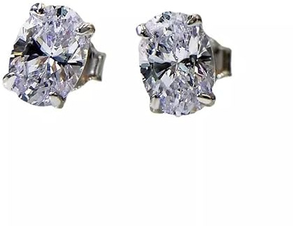 5 * 7 mm ovalslipade moissanite diamantörhängen bröllopsörhängen för kvinnor smycken