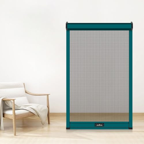 Mosquitera Enrollable a Medida para Ventanas, Mosquitera para Ventana Abatible sin Taladrar, Retorno Suave con Cepillo Autolimpiante – Aluminio Resistente
