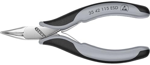 KNIPEX 35 42 115 ESD Angled Half Round Tips Electronics Pliers