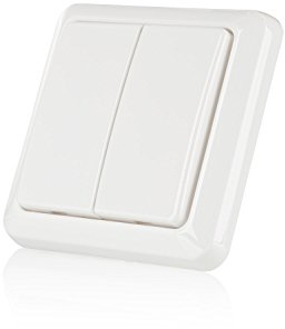 Trust AWST-8802 Doppio Interruttore da Muro Senza Fili, Bianco